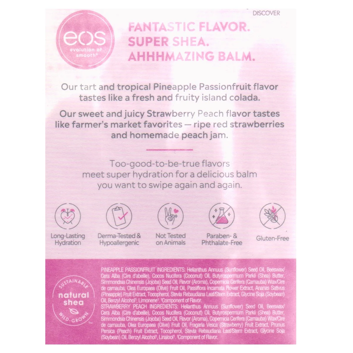 Eos 2-Pack Pineapple Passionfruit & Strawberry Peach Super Soft Shea Lip Balm Sticks - Image 5