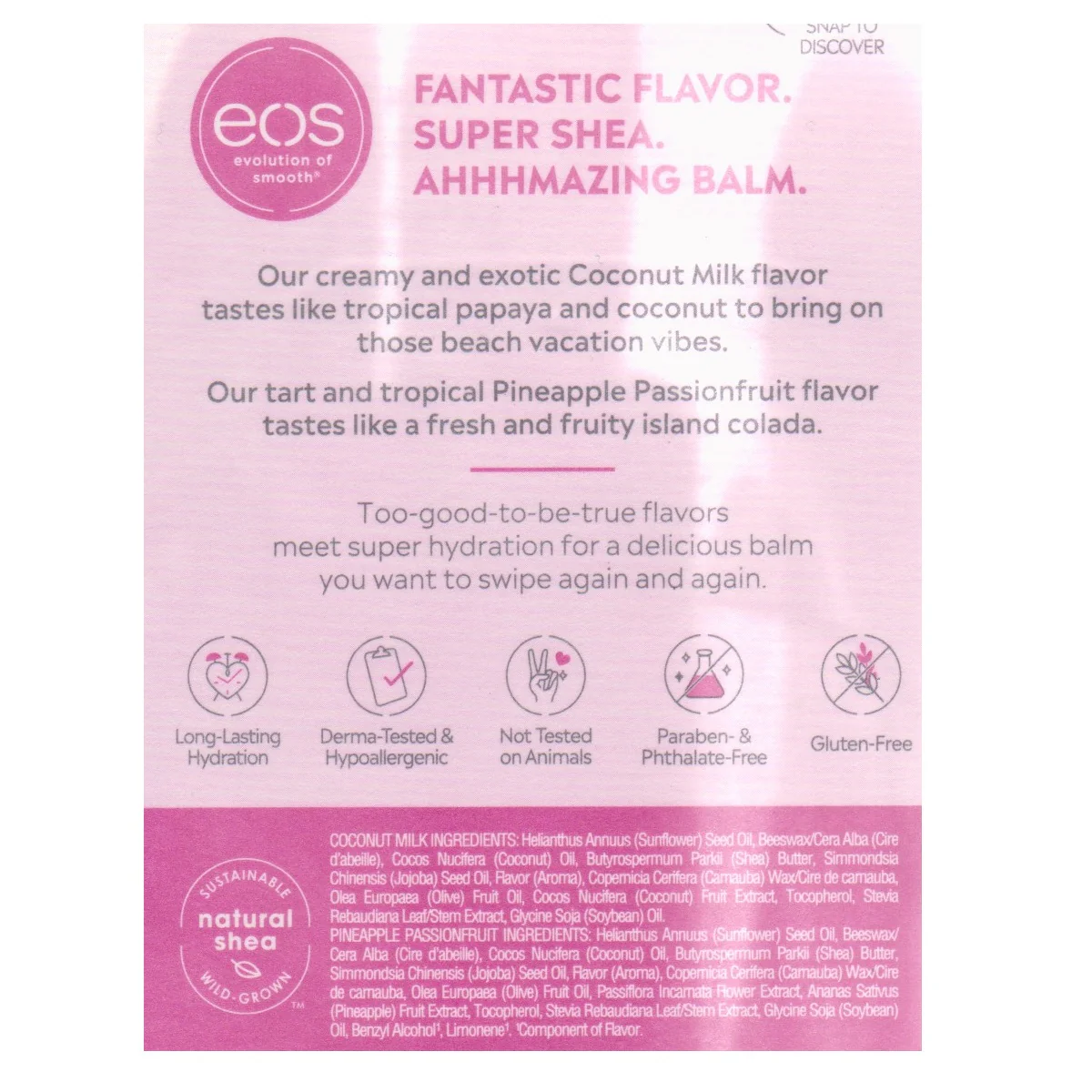 Eos Coconut Milk & Pineapple Passionfruit Super Soft Shea Lip Balm Sticks 2 Pack - Image 6