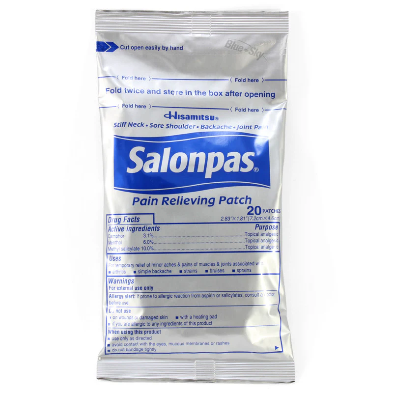Salonpas 140 Patches for Pain Relief in Muscles and Joints 7.2 x 4.6 cm - Image 4