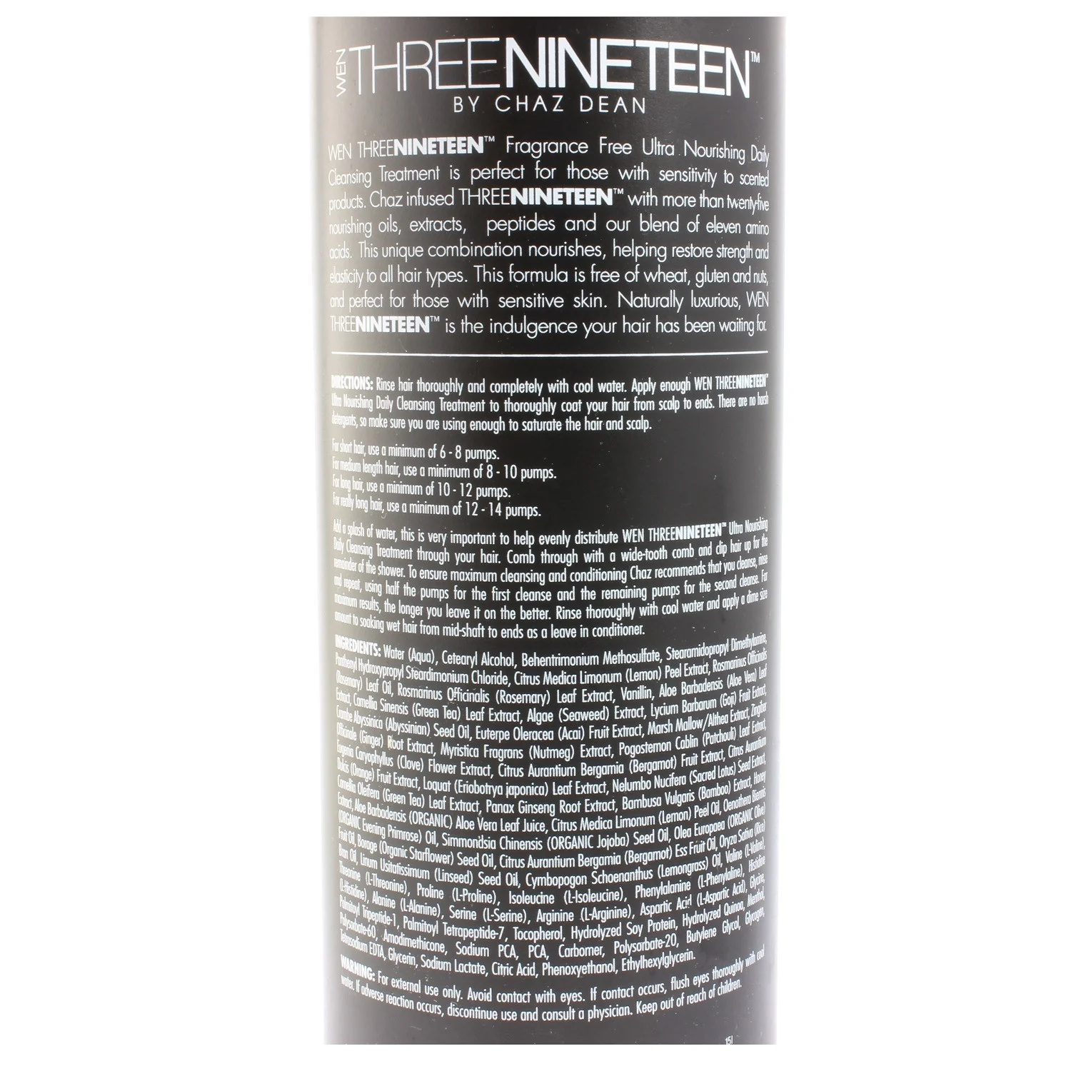 Wen by Chaz Dean 946mL ThreeNineteen 319 Fragrance Free Cleansing Conditioner - Image 3